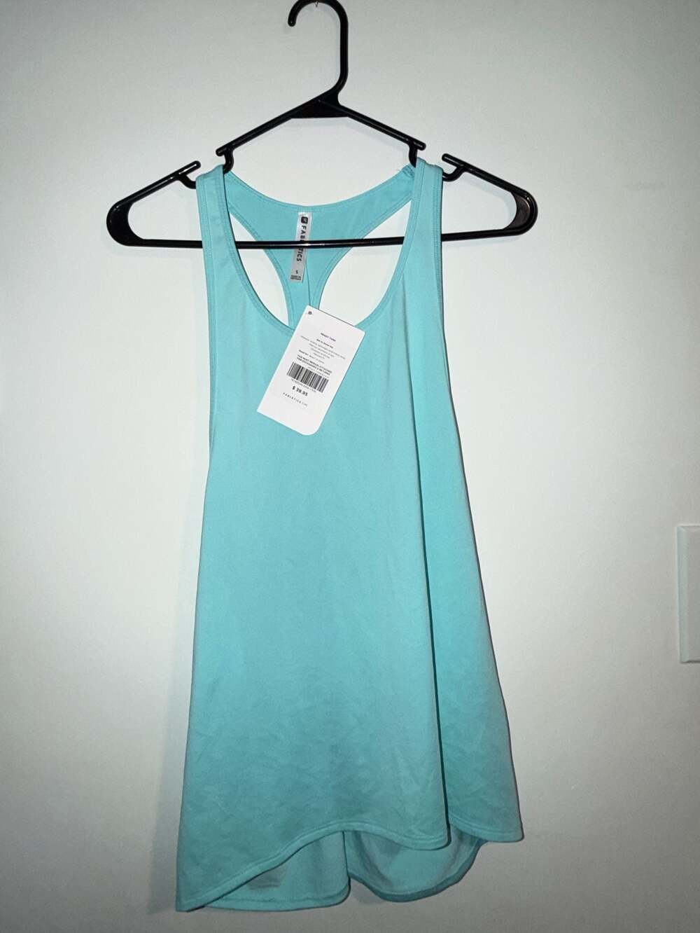 Fabletics Peggy Tank Activewear Racerback Top Size S Turquoise